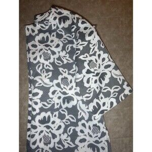 Jones Studio Jacket Embroidered Jacquard Lace Print Open Front Dress Coat Blazer